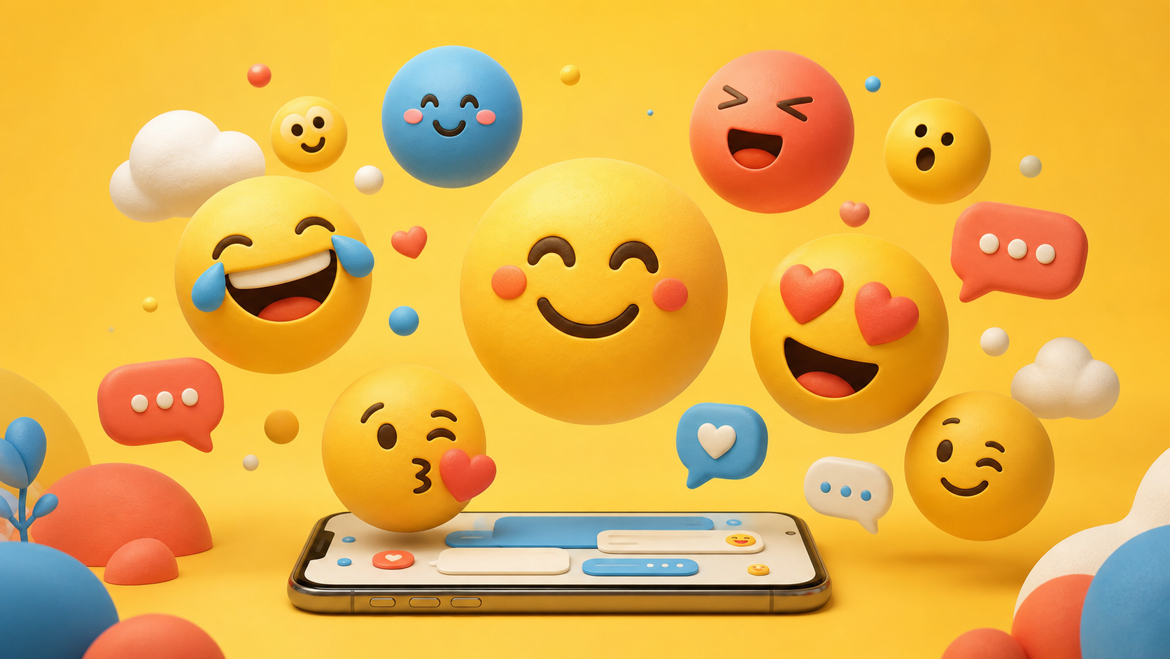 Colourful expressive faces for World Emoji Day 2026